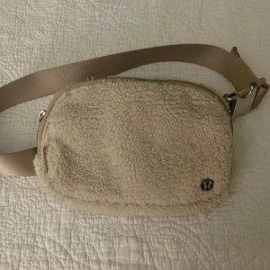 Lululemon Natural Ivory Fleece Everywhere Belt Bag